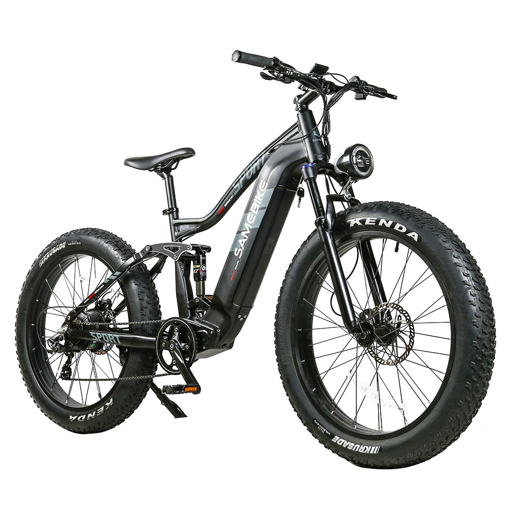 Samebike RS-A08 Electric Mountain Bike 26*4.0'' Fat Tires 17Ah Battery 750W Motor 35km/h Max Speed Shimano 7 Speed Gear