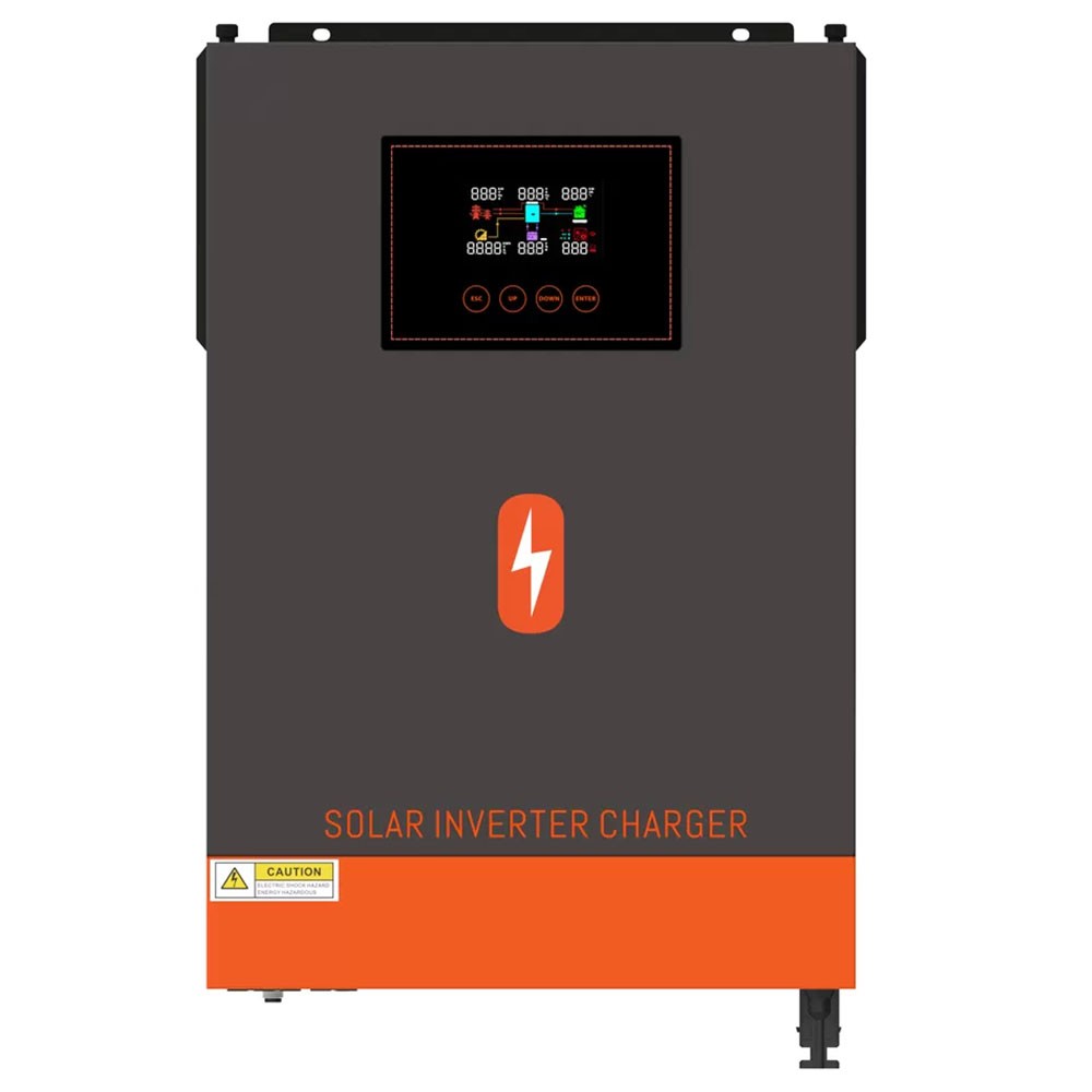 PowMr 4200W Hybrid Solar Inverter, 140A MTTP Solar Charge Controller, 24V DC to 220V AC, 500V DC PV Open Circuit Voltage On-Grid/Off-Grid Inverter, Support WiFi