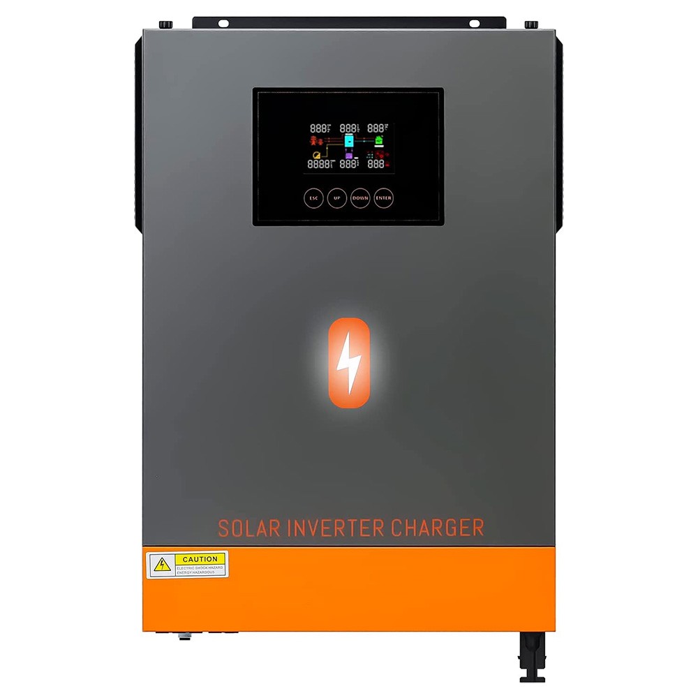PowMr 6200W Hybrid Solar Inverter, 140A MPPT Solar Charge Controller, 48V DC to 220V AC, 500V DC PV Open Circuit Voltage On-Grid/Off-Grid Inverter, Support WiFi