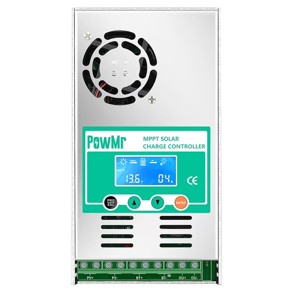PowMr HHJ 60A MPPT Solar Charge Controller, 12/24/36/48V Battery Support