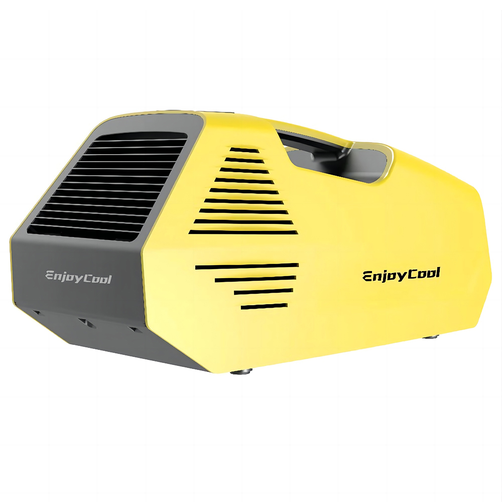 EnjoyCool Link Portable Outdoor Air Conditioner, 700W 2380 BTU Cooling Fan, Low Noise, LED Control Panel Basic Perk - Yellow