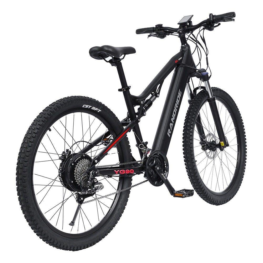 RANDRIDE YX80 Electric Bike, 1500W Brushless Motor, 48V 20Ah Battery, 26×4.0” CST Fat Tire, 50km/h Max Speed, 124km Max Range, Rear Shock Absorber, Shimano Hydraulic Brakes, Shimano 7 Speed, LCD Display