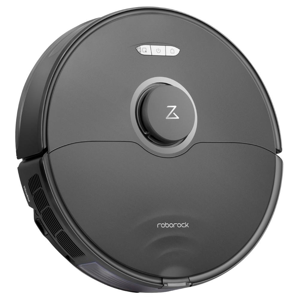 Roborock S8 Robot Vacuum Cleaner 6000Pa Extreme Suction DuoRoller Brush 3D Structured Light Obstacle Avoidance Sonic Vibration Mopping Auto-Lifting Mop 5200mAh Battery 180min Runtime 3D Map 400ml Dustbin APP Control - Black (Upgrade from Roborock S7)