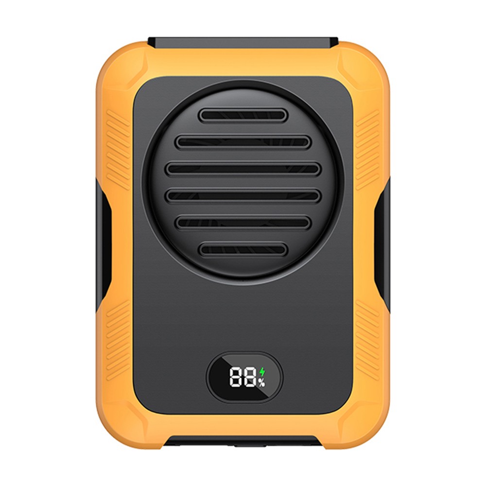 

DQ223 Portable Neck Hanging Fan, 2000mAh Battery Waist-Mounted Fan, 3-Speed Wind, Emergency Power Bank, LED Display, Up to 8Hrs Runtime - Orange