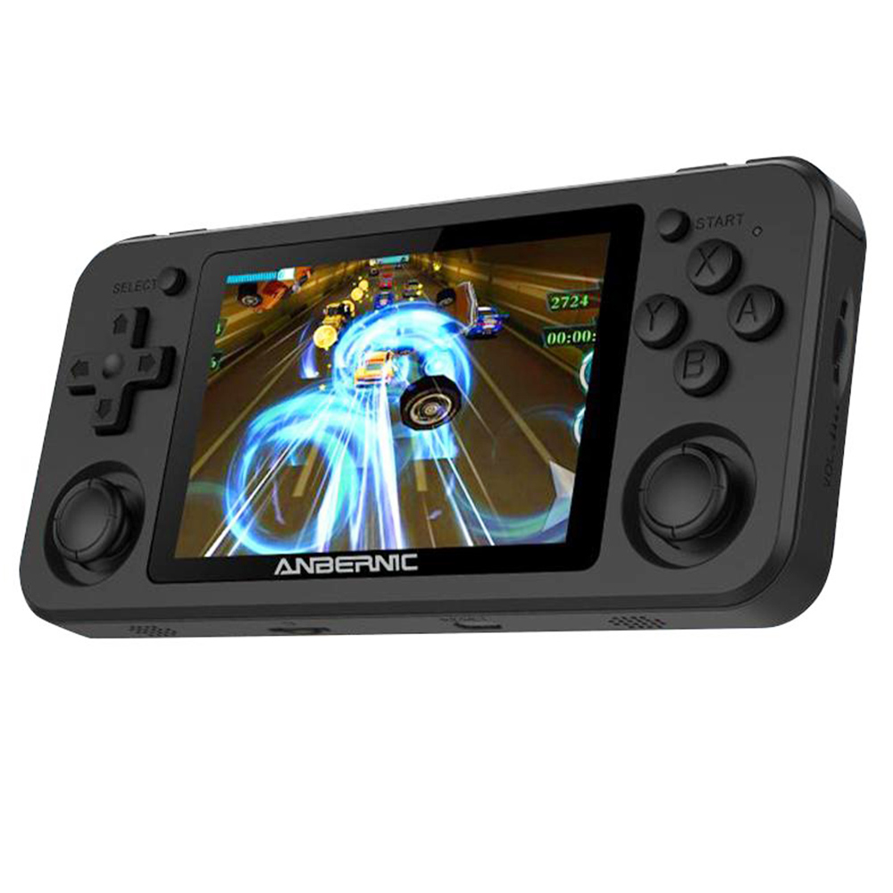 ANBERNIC RG351P 64GB Retro Game Console RK3326 Open Source 3.5 inch IPS Screen 10000 Games, Black