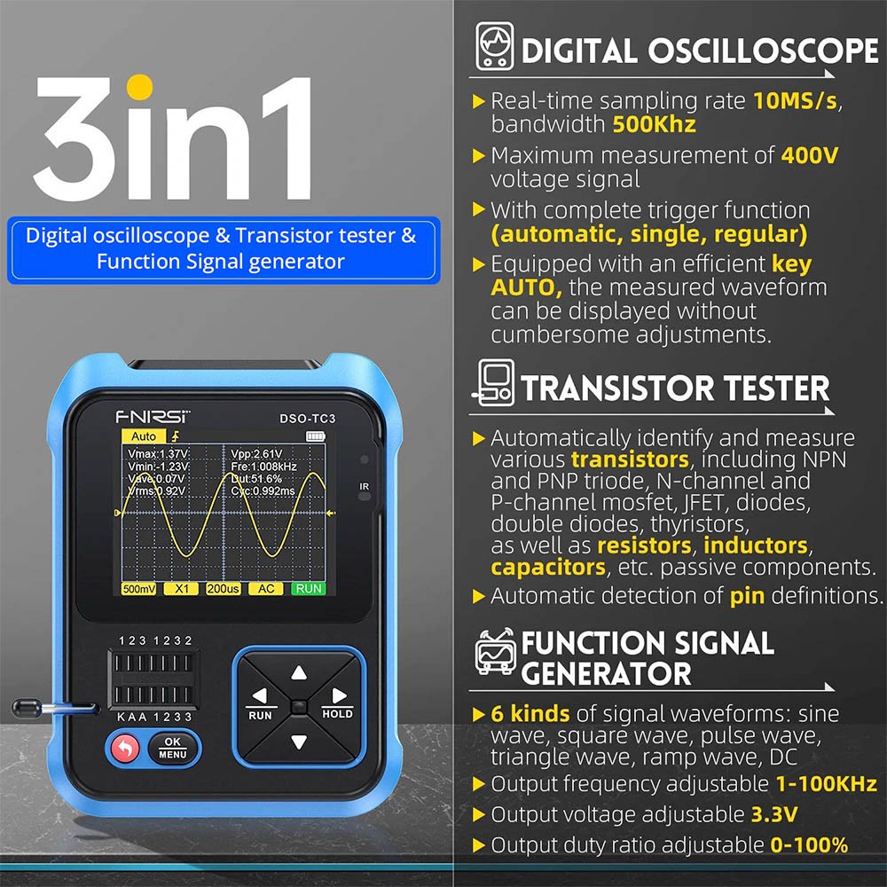 Fnirsi Dso Tc In Digital Oscilloscope With P