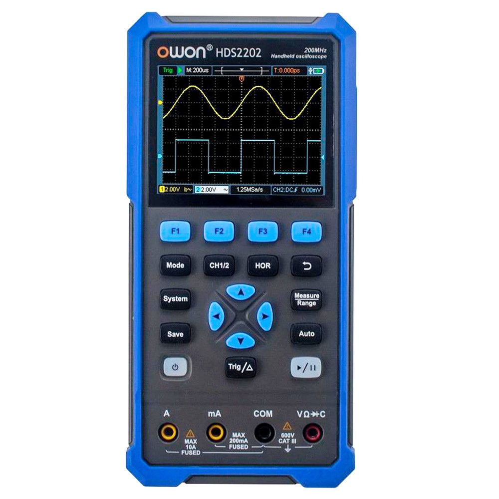 OWON HDS2202 2 in 1 Digital Oscilloscope Multimeter, 200MHz Bandwidth, 1GSa/s Sampling Rate, 20000 Counts - AU Plug