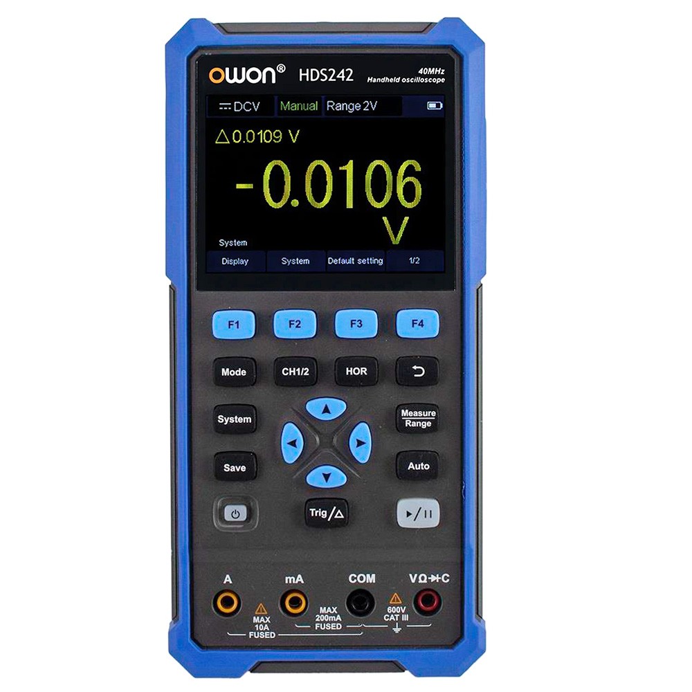 OWON HDS242 2 in 1 Digital Oscilloscope Multimeter, 40MHz Bandwidth, 250MSa/s Sampling Rate, 20000 Counts - US Plug