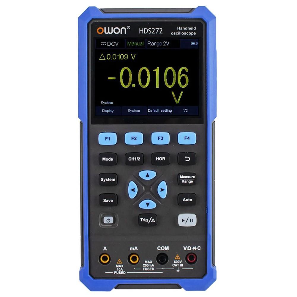 OWON HDS272 2 in 1 Digital Oscilloscope Multimeter, 70MHz Bandwidth, 250MSa/s Sampling Rate, 20000 Counts - EU Plug