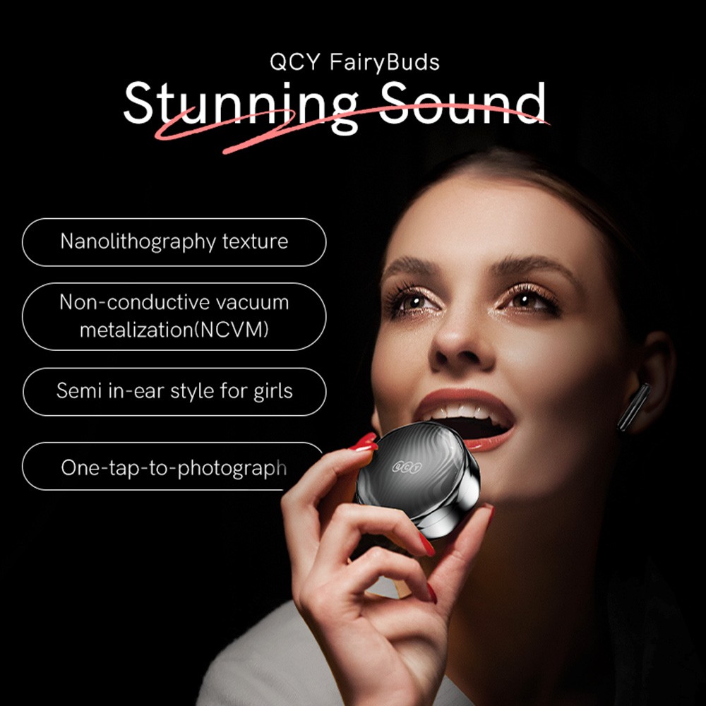 QCY FairyBuds T21 TWS Earbuds Black