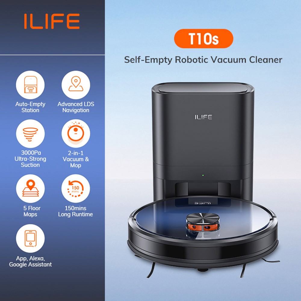 ILIFE T10s Robot Vacuum Cleaner Gradient Blue