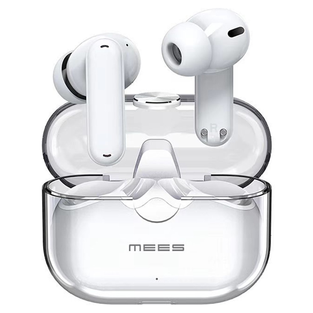 MEES M6 Pro Earbuds, ANC+ENC Deep Noise Reduction, Bluetooth 5.2, HiFi Sound, HD Call - White