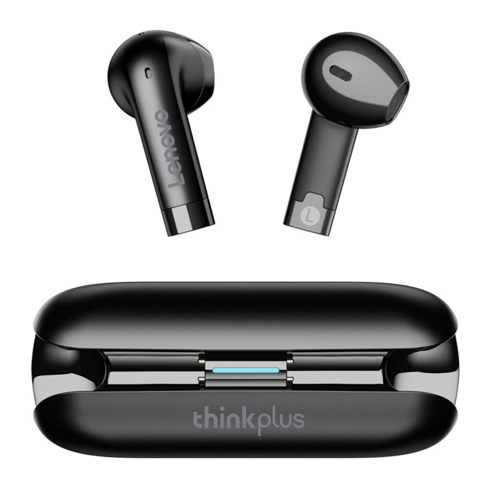 

Lenovo TW60 TWS Earbuds, Bluetooth 5.3, Noise Reduction, All-Day Battery Life, Dual HD Mic - Black