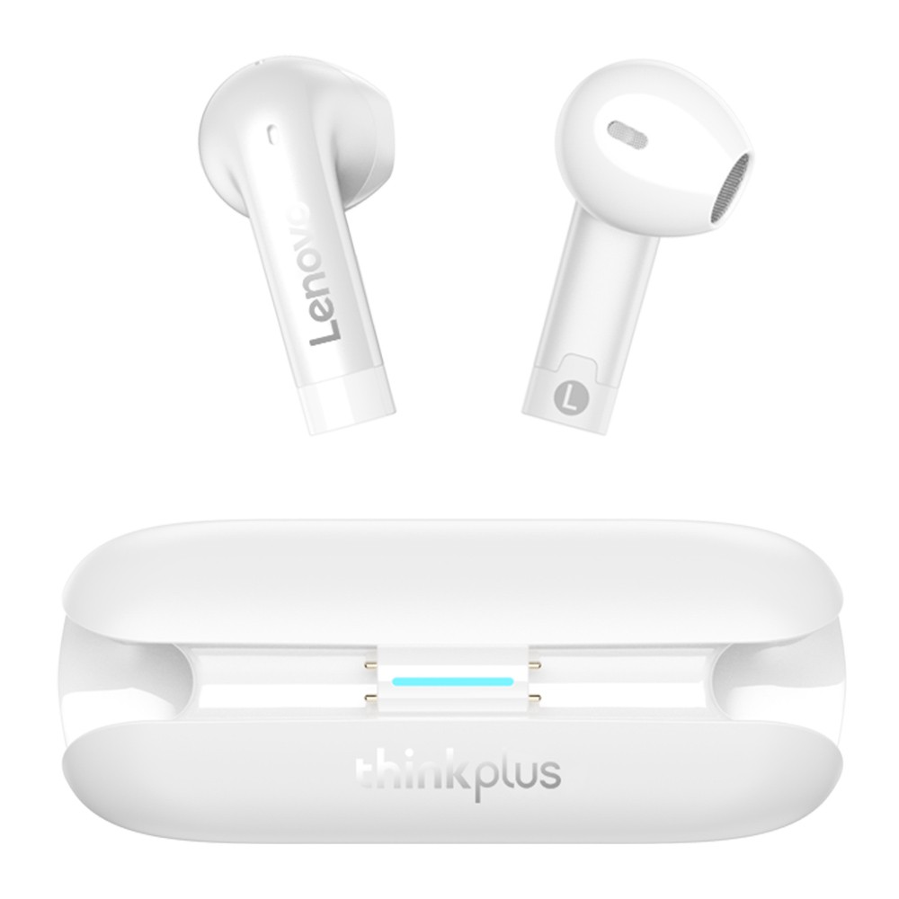 

Lenovo TW60 TWS Earbuds, Bluetooth 5.3, Noise Reduction, All-Day Battery Life, Dual HD Mic - White