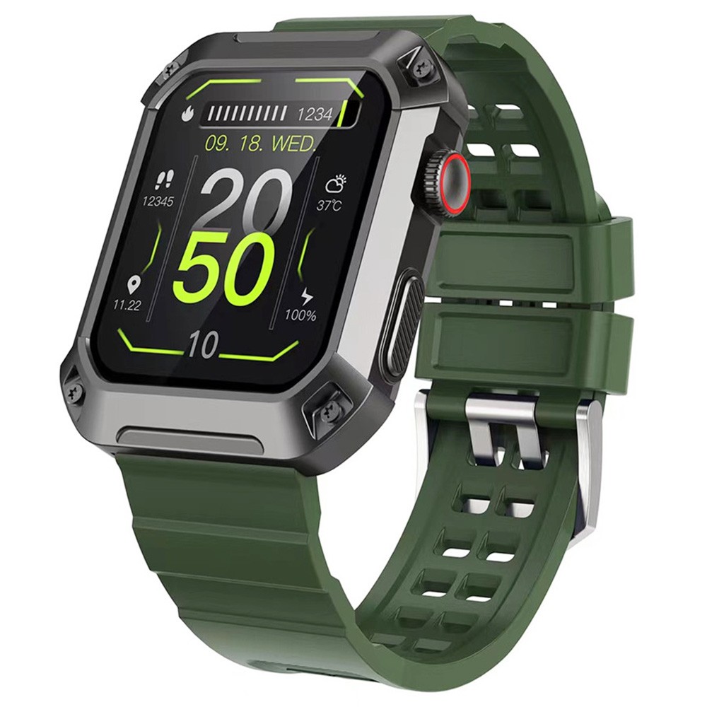 

S2 Smartwatch 1.83 inch Large Screen, 24H Monitoring of HR, BP, SpO2, 450mAh Battery, 30 Sport Modes - Green