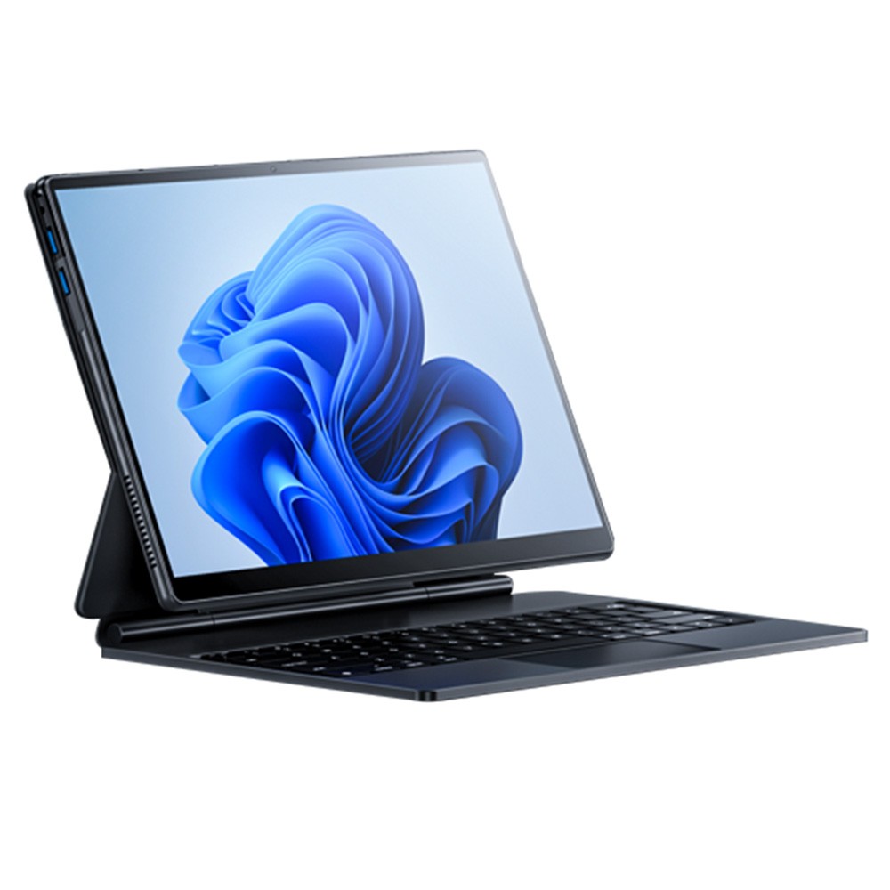 DERE T30 PRO 2-in-1 Laptop 13 inch 2K IPS Touch Screen, Tablet PC/Magic Keyboard + Stylus Pen, 16GB DDR4 1TB SSD Windows 11 Pro, 2.4G & 5G WiFi - Silver