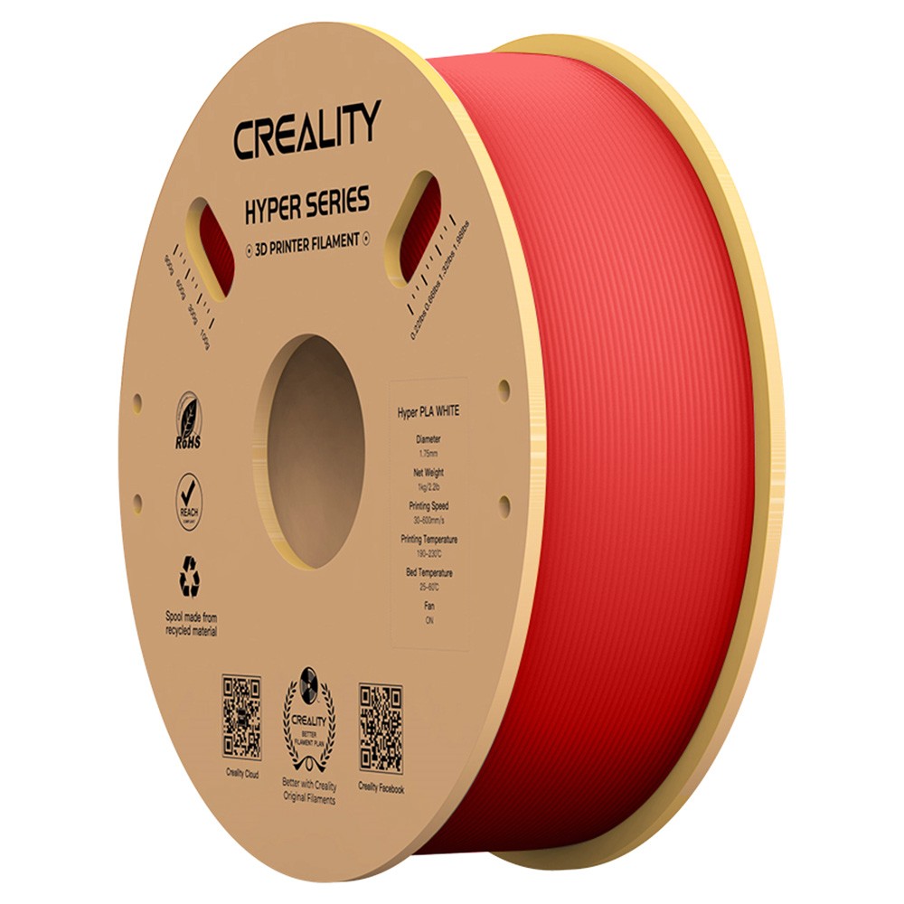 Creality Hyper Series 1.75mm PLA 3D Printing Filament 1KG - Red