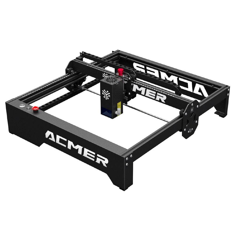 ACMER P1 Pro 20W Laser Engraver Cutter, Air Assist, Fixed Focus, 0.08*0.1mm Spot, 0.01mm Engraving Accuracy, 10000mm/min Engraving Speed, App Connect, 400*390mm