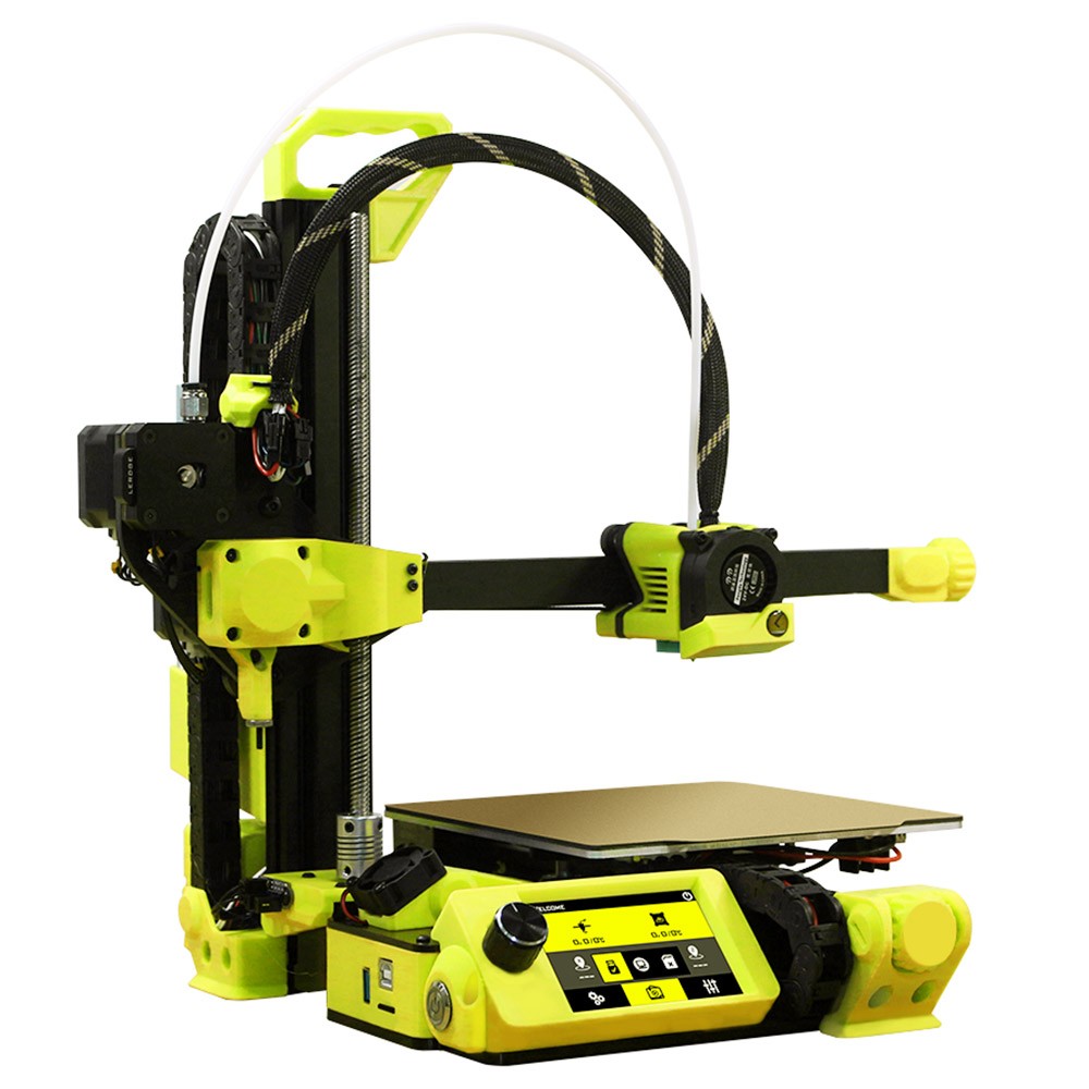 Lerdge iX 3D Printer Kit, Auto Leveling, 0.1mm Printing Accuracy, 200mm/s Printing Speed, PEI Flexible Sheet, 3.5 Inch IPS Touch Screen, TMC2226 Silent Driver, Resume Printing, Full-Metal Extruder, 180*180*180mm - Yellow