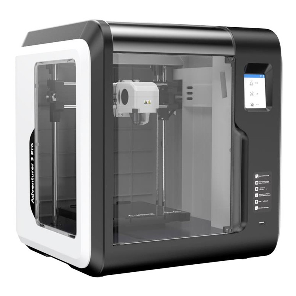 Flashforge Adventurer 3 Pro 3D Printer, Auto Leveling, Removable Nozzle, Filament Detection, Camera Monitor, Glass Build Plate, Ultra-Mute, Cloud Printing, 150*150*150mm