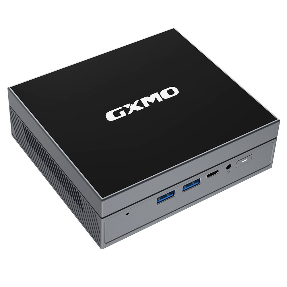 GXMO N95 Mini PC, Intel Alder Lake N95 4 Cores Up to 3.4GHz, 8GB RAM 256GB SSD, DP+HDMI 4K 60Hz Dual Screen Display, Dual-band WiFi Bluetooth 4.2, 4*USB 3.0 1*Type-C 1* 1000M RJ45 1*Audio Jack – US Plug