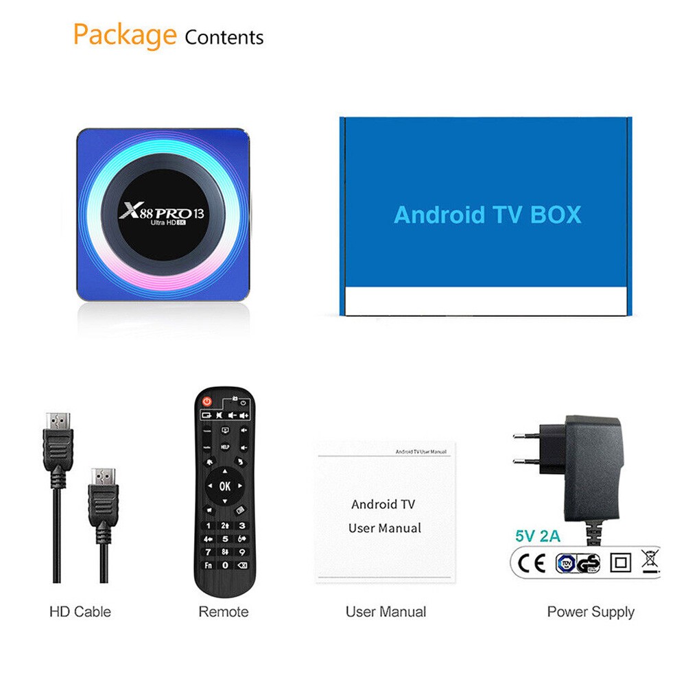 X88 Pro 13 RK3528 TV Box 4GB RAM 32GB ROM EU