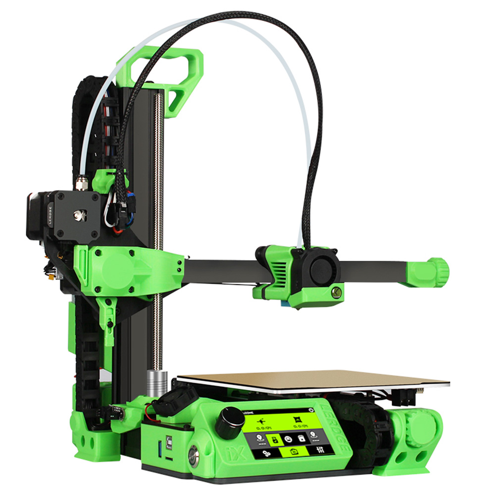 

Lerdge iX 3D Printer Kit, 0.1mm Printing Accuracy, 200mm/s Printing Speed, PEI Flexible Sheet, 3.5 Inch IPS Touch Screen, TMC2226 Silent Driver, Resume Printing, Full-Metal Extruder, 180*180*180mm, V2.0 Version - Green