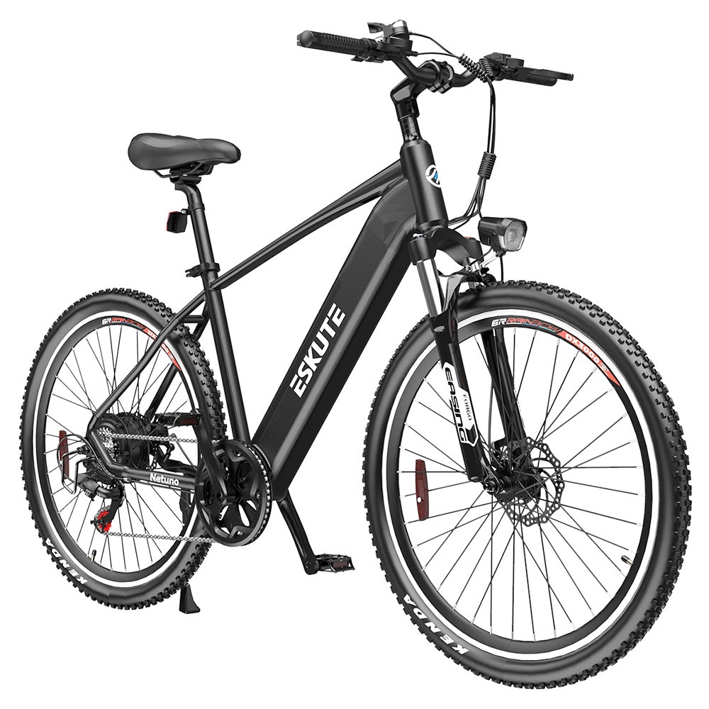 ESKUTE Netuno Plus Electric Mountain Bike 27.5*2.1'' Tire 500W Motor 22mph Max Speed 48V 15Ah Battery 53 Miles Range - Black