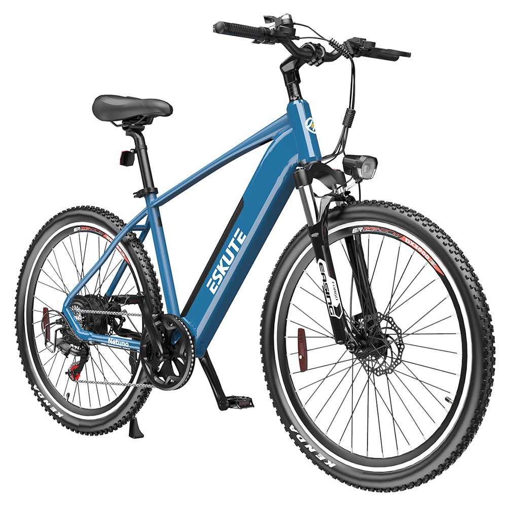 ESKUTE Netuno Plus Electric Mountain Bike 27.5*2.1'' Tire 500W Motor 22mph Max Speed 48V 15Ah Battery 53 Miles Range - Blue