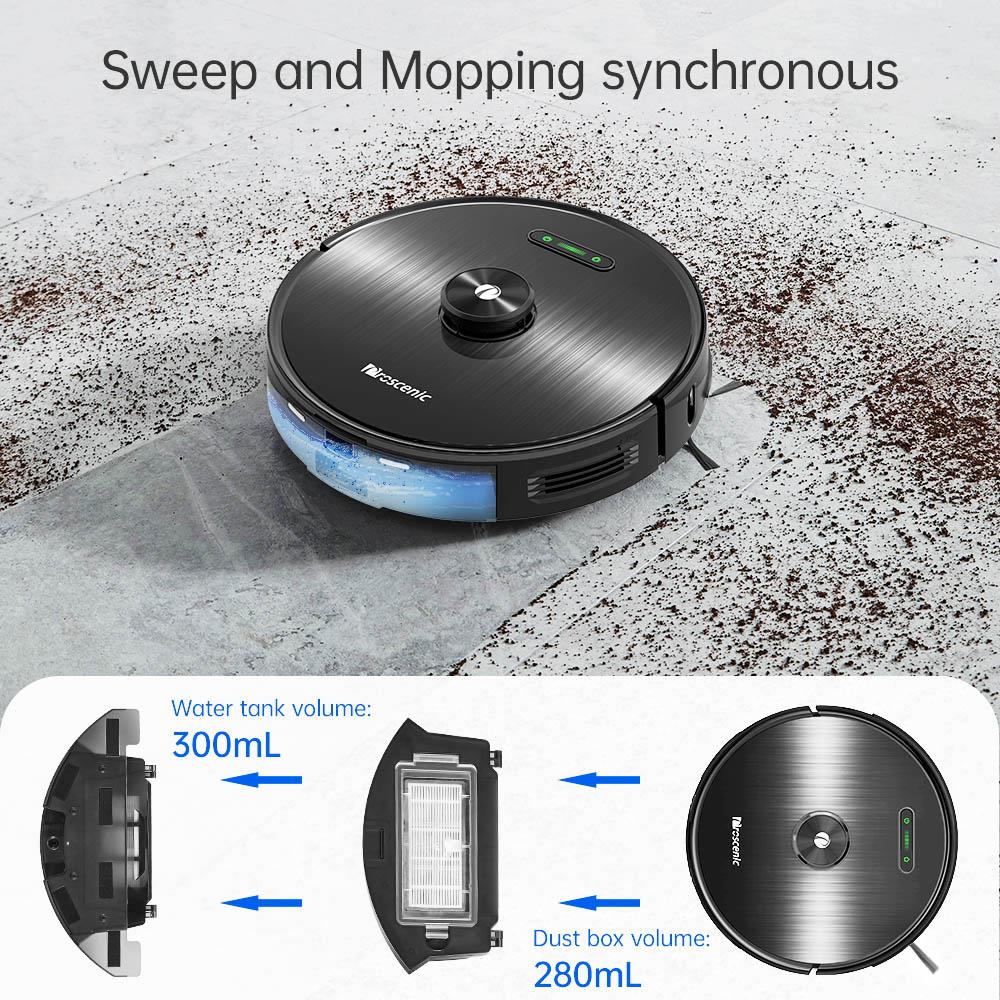 Proscenic M8 Robot Vacuum Cleaner 3000Pa 2 in 1 Vacuuming and Mopping