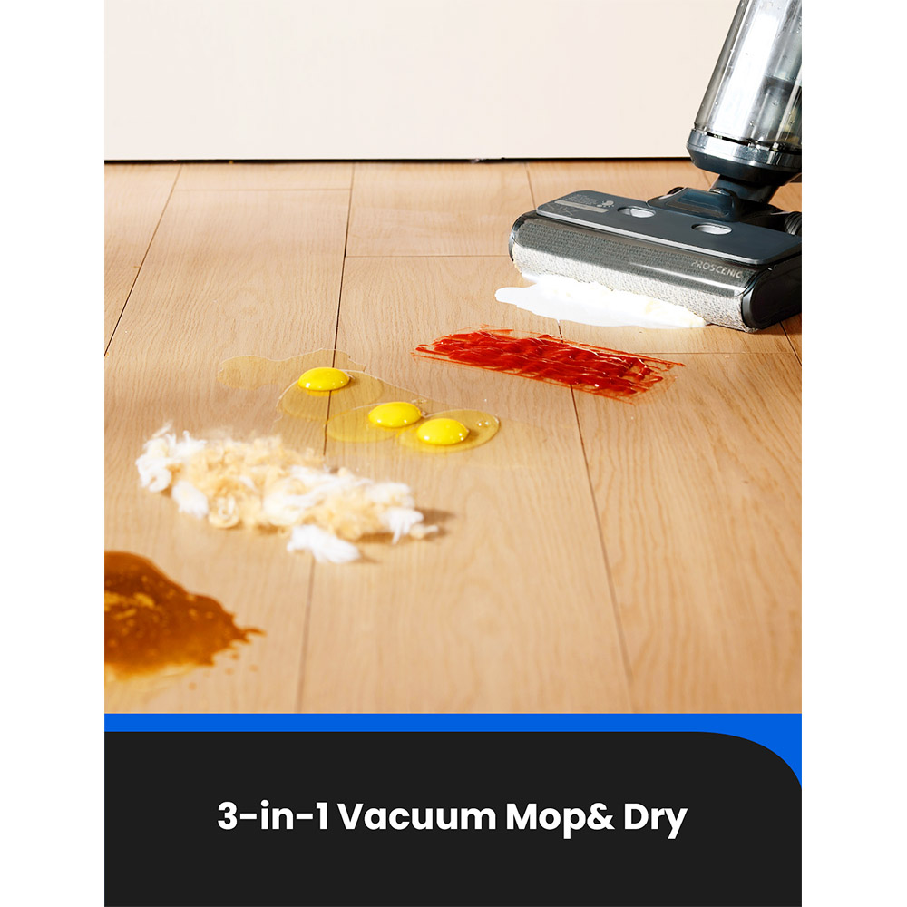 Proscenic F20 Kabelloser Waschsauger - Nass- & Trockensauger Mit Selbstreinigung | 45 Min Laufzeit