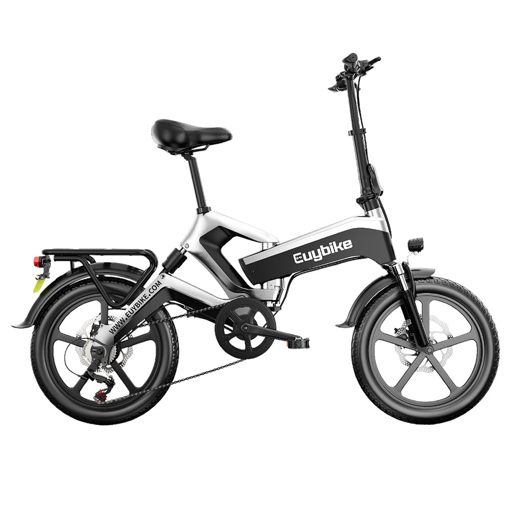 EUY K6 Folding Electric Bike 20in Tire 500W Motor 21mph Max Speed 48V 12.8Ah Lithium Battery 55 Miles in PAS Mode 300lbs Load
