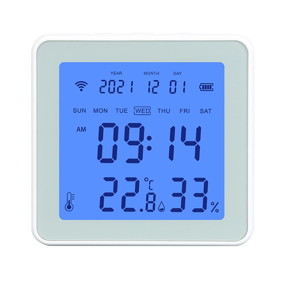 

Bluetooth Smart Temperature Humidity Sensor, Backlight Alarm Clock Function, LCD Screen, Black