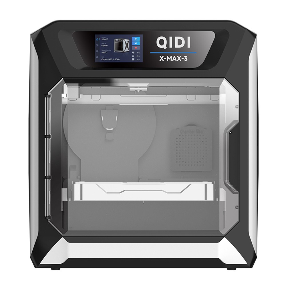 QIDI TECH X-Max 3 3D Printer, Auto Levelling, 600mm/s Printing Speed, Flexible HF Board, Chamber Circulation Fan, Filament Detection, Dryer Box, 325*325*315mm