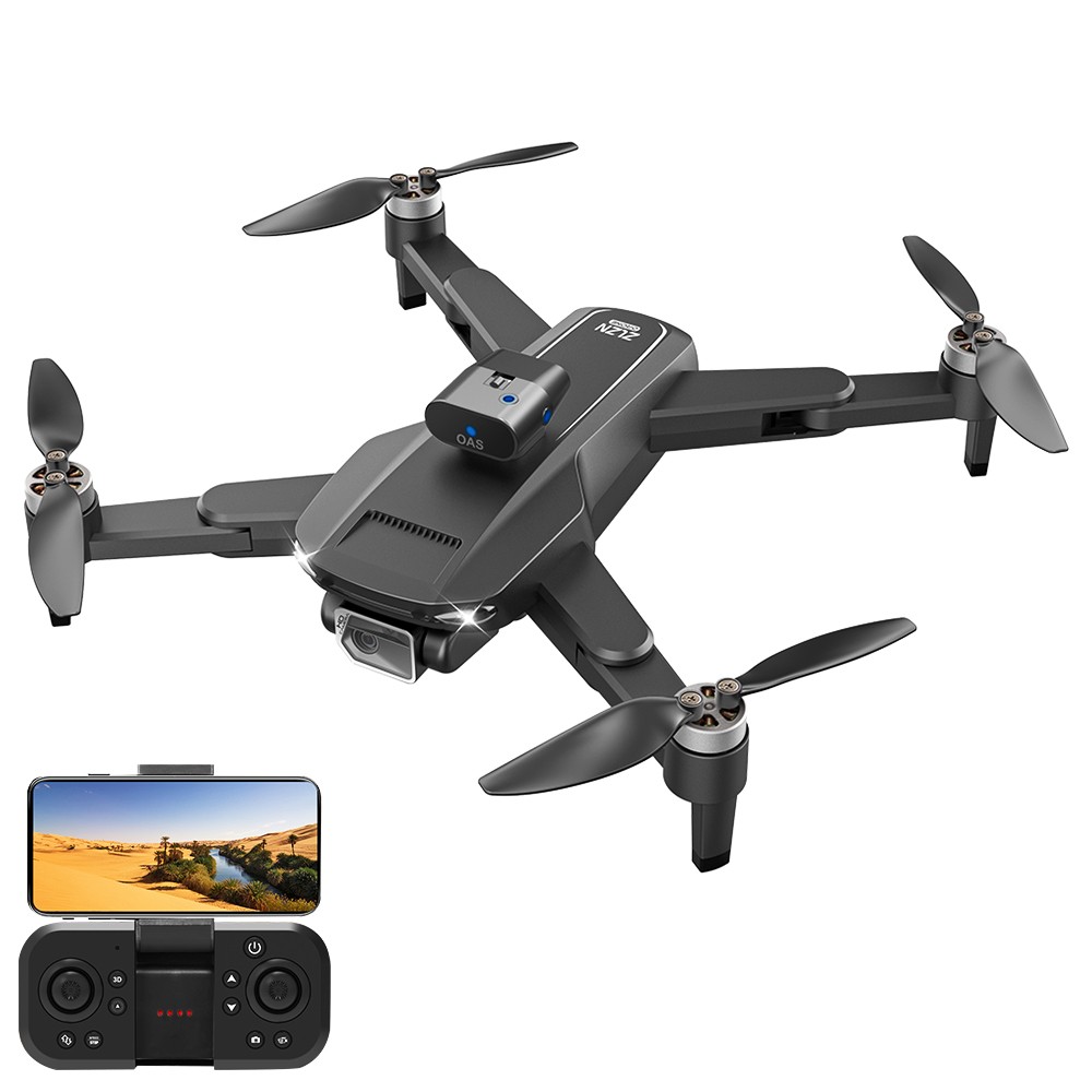 

ZLL SG105 Pro 4K Foldable Five-sided Avoiding Obstacles Brushless RC Drone Quadcopter(Black) - 1 Battery