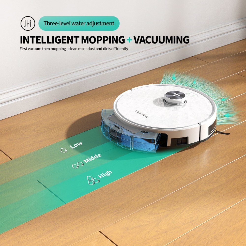 Tesvor S7 Pro Robot Vacuum Cleaner White