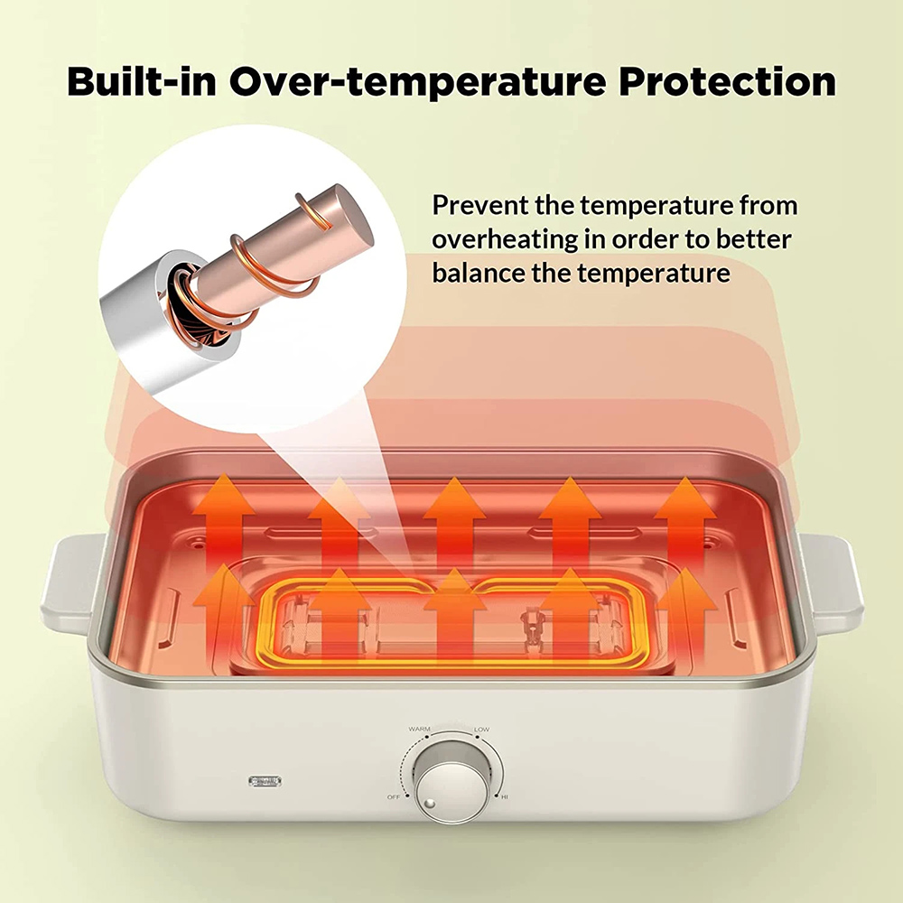 CalmDo Electric 1400W Foldaway Skillet Grill Combo