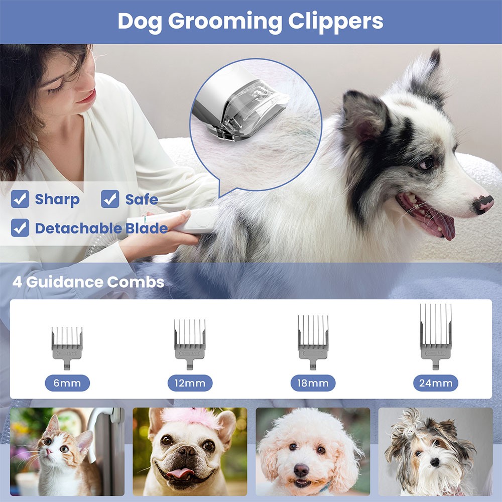 YISORA P20S Dog Clipper with Pet Hair Vacuum Cleane