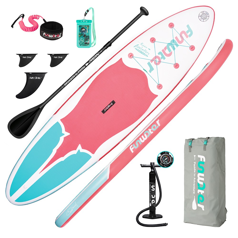 

FunWater MANTA RAY Inflatable Stand Up Paddle Board 11'' Long 31'' Wide 6'' Thick