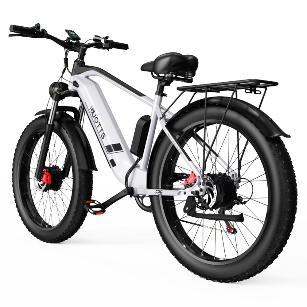 Duotts F26 Electric Bike 26 Inch 55km H 20ah 750w*2 Dual Motors Silver