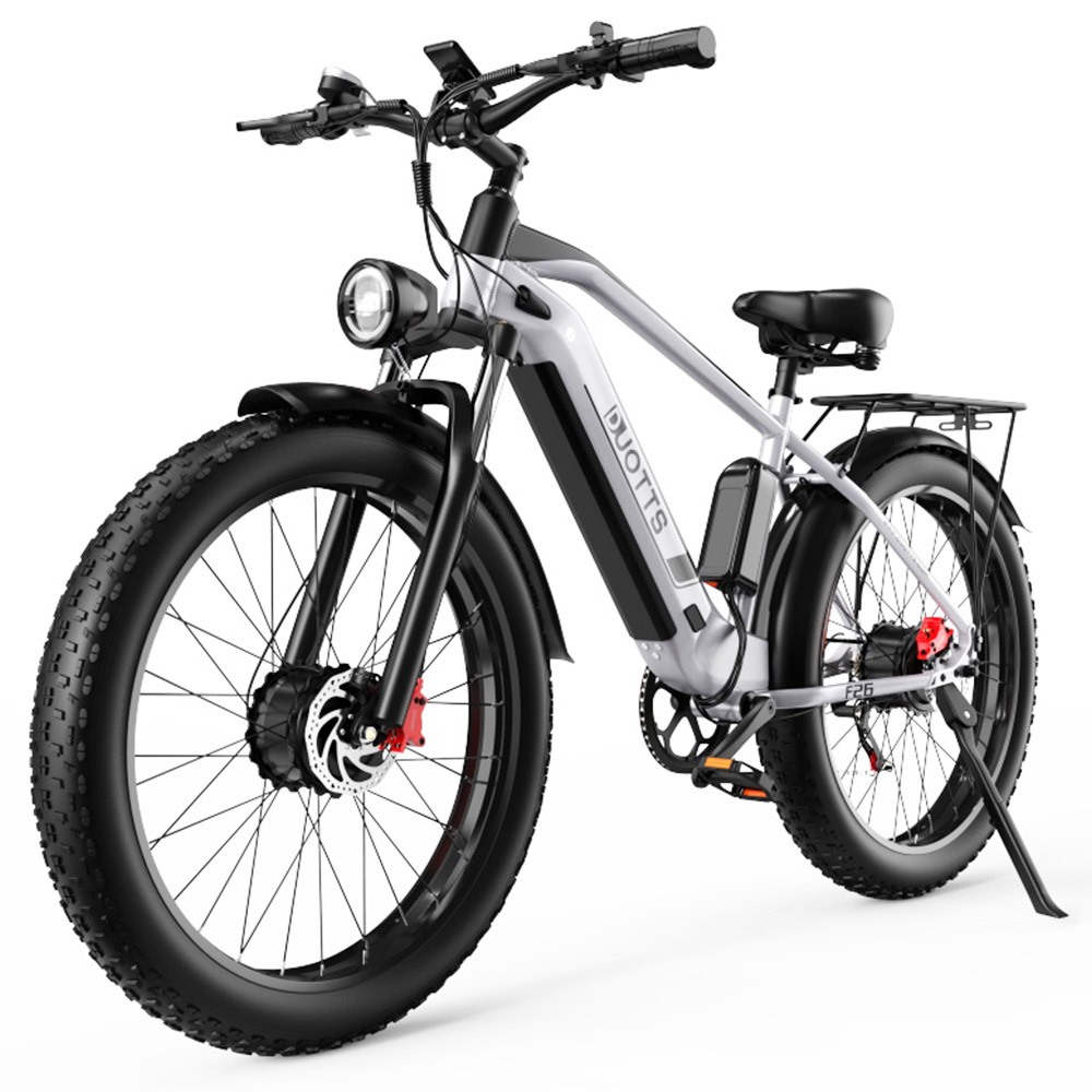 DUOTTS F26 Electric Bike 26 Inch 55Km/h 20Ah 750W*2 Dual Motors Silver