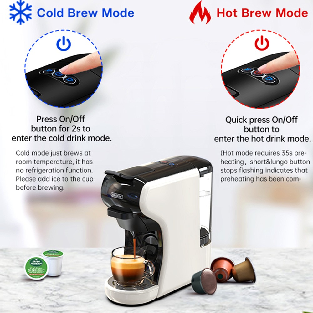 Hibrew H1A Expresso Coffee Machine hot&cold 4 in 1, 19 Bar | Europe