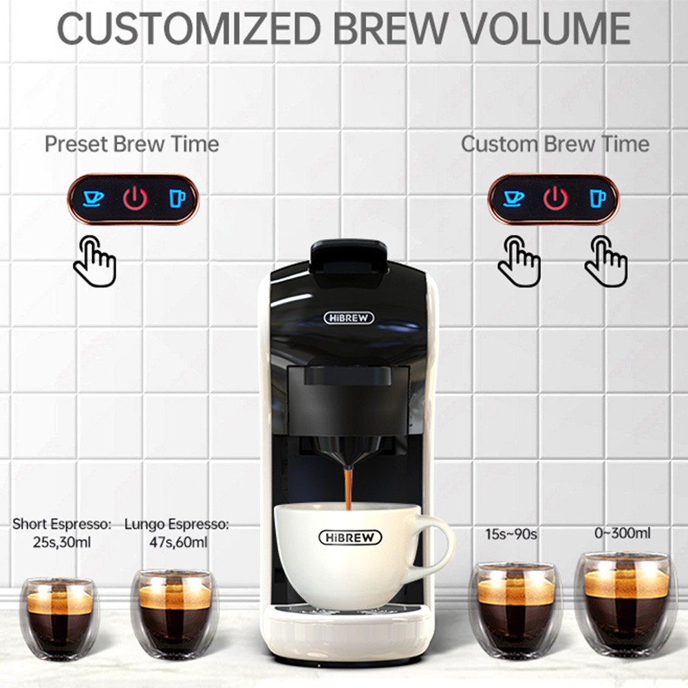 Hibrew H1A Expresso Coffee Machine hot&cold 4 in 1, 19 Bar | Europe
