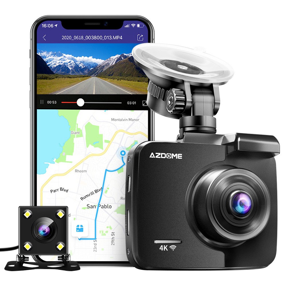 Azdome Gs63h 4k Dash Cam Built-in Wi-fi & Gps 64gb