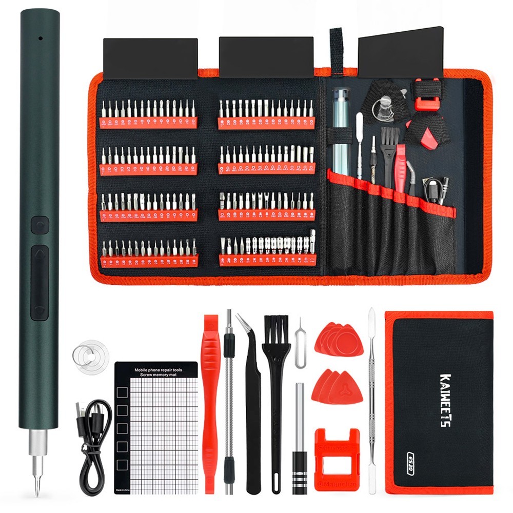 

KAIWEETS ES20 137 in 1 Electric Screwdriver Set, 200rpm No-load Speed, 0.15-0.35Nm Torque, LED Light, 350mAh Battery