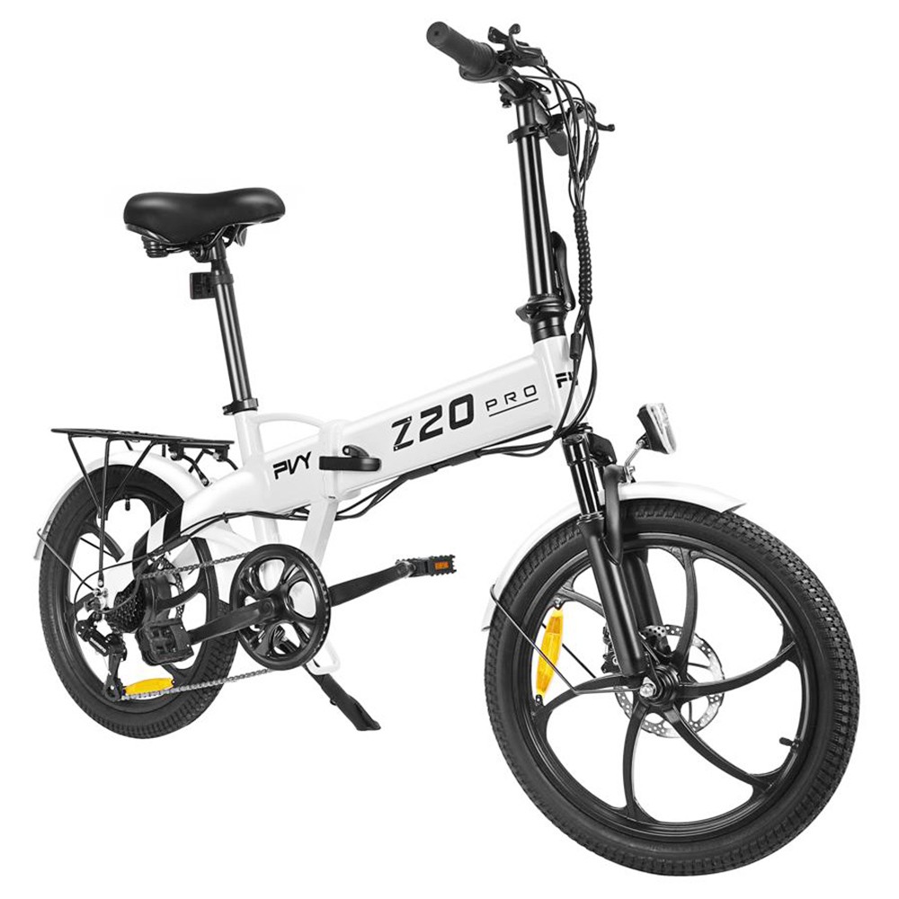 

PVY Z20 Pro Electric Bike 500W Hub Motor 25 km/h Max Speed 36V 10.4Ah Removable Battery 80-100km Range LCD Display - White