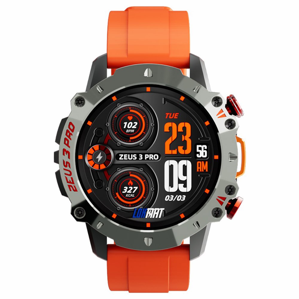 LOKMAT ZEUS 3 Pro Smartwatch 1.39 TFT Screen Heart Rate, Blood Pressure, SpO2 Monitor Bluetooth 5.1 - Orange