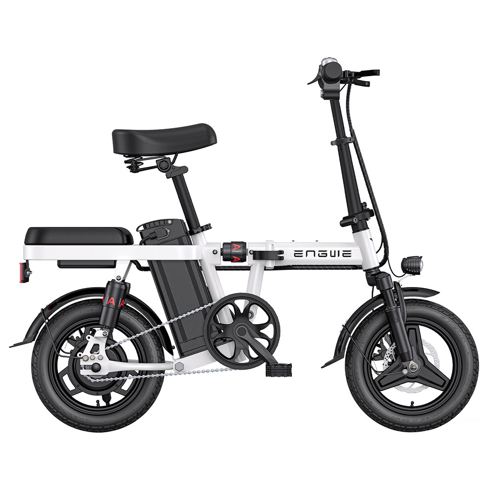 

ENGWE T14 Folding Electric Bicycle 14 inch Tire 250W Brushless Motor 48V 10Ah Battery 25km/h Max Speed - White