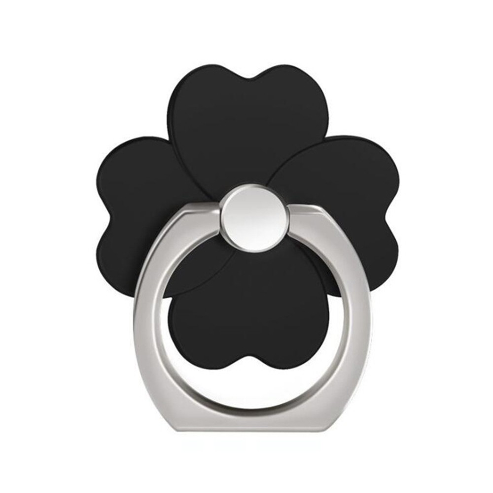 

4-Leaf Clover Mobile Phone Ring Holder - Black