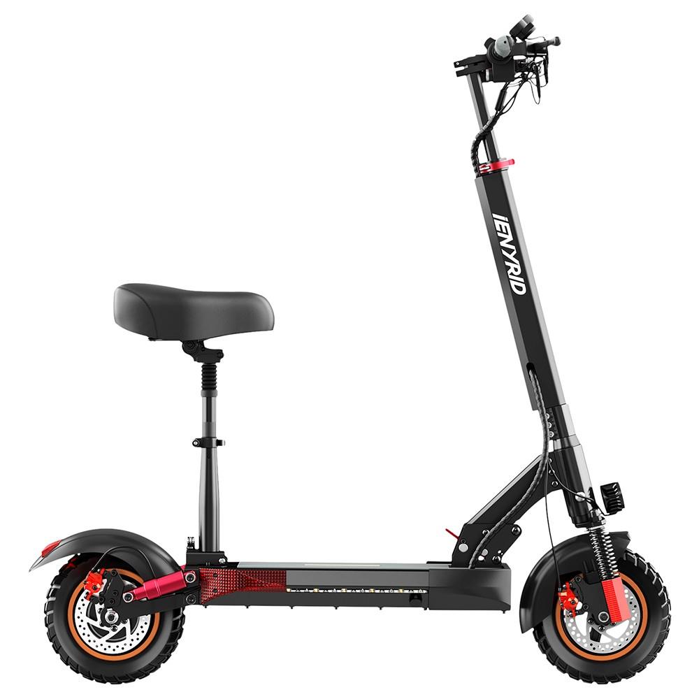 

IENYRID M4 Electric Scooter 48V 600W Motor 45km/h Max Speed 10Ah Lithium Battery 25-35km Range Disc Brake, Black